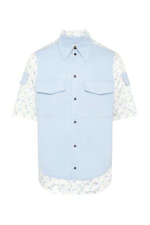 Light blue cotton shirt MARINE SERRE | MSI074ARWOV0058WH12
